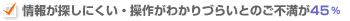 񂪒TɂE삪킩Â炢Ƃ̂s45%